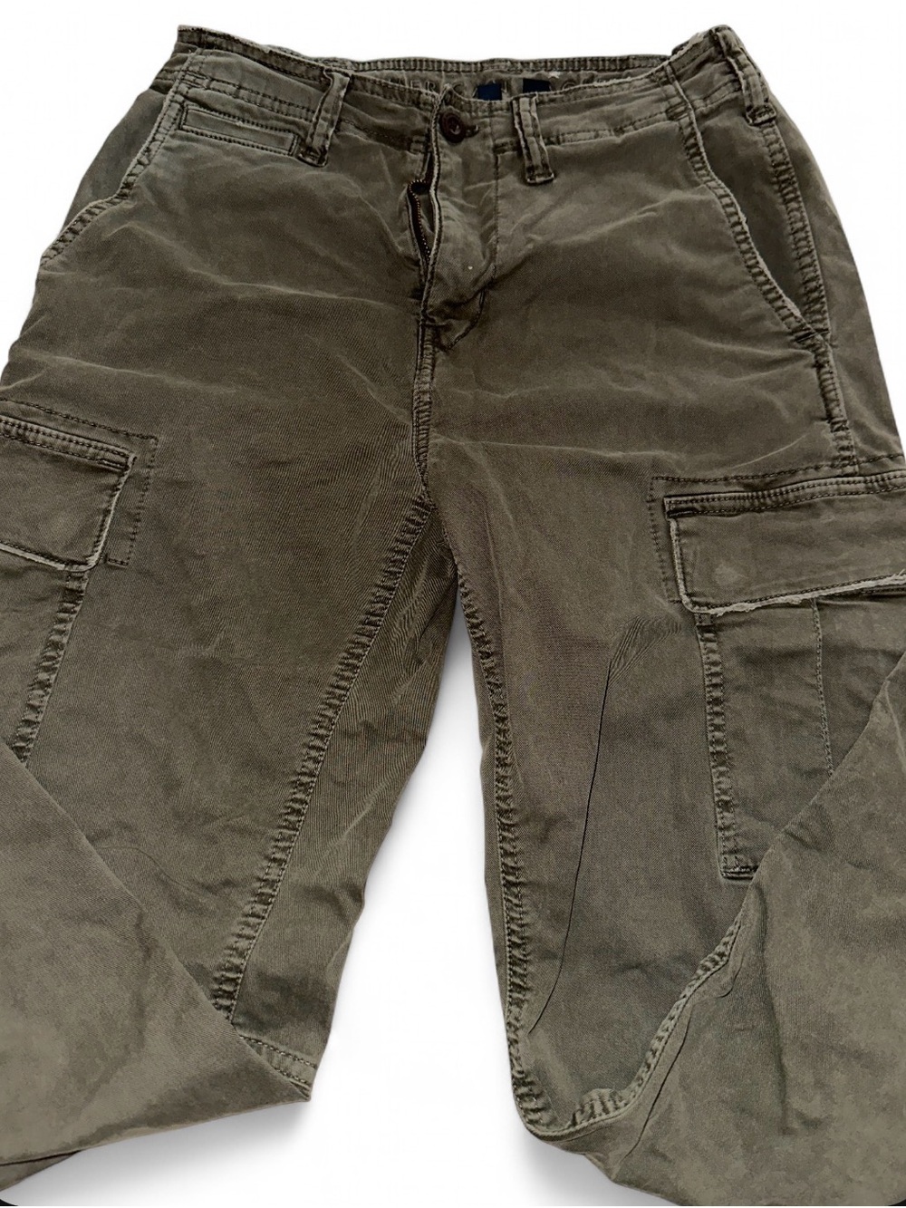 American Eagle Outfitters Men's Cargo Pants in Olive - Picture 2 of 7